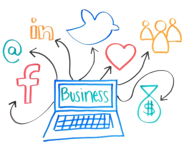 social icons written