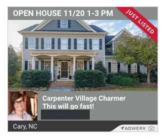 Adwerx digital listing ad carpenter village charmer