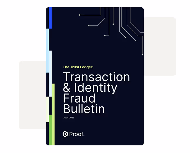 Transaction & Identity Fraud Bulletin cover page.