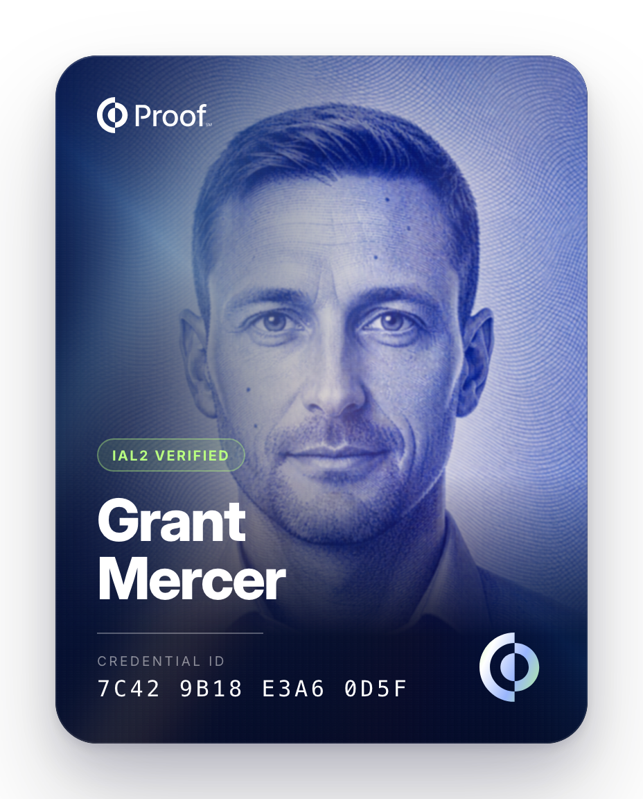 Proof digital identity card