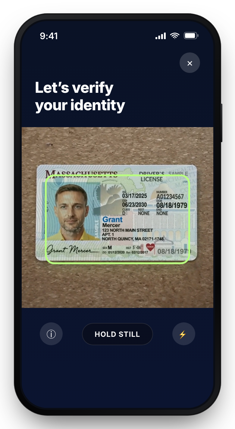 Scan your government-issued ID