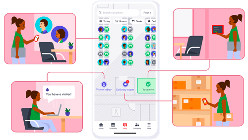 A woman is holding a cell phone with a picture of a laptop on it.