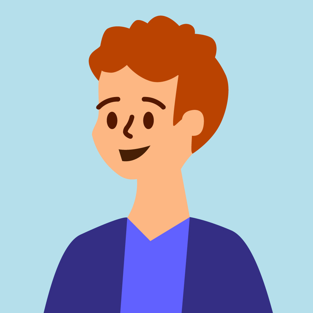 Illustration of a person smiling