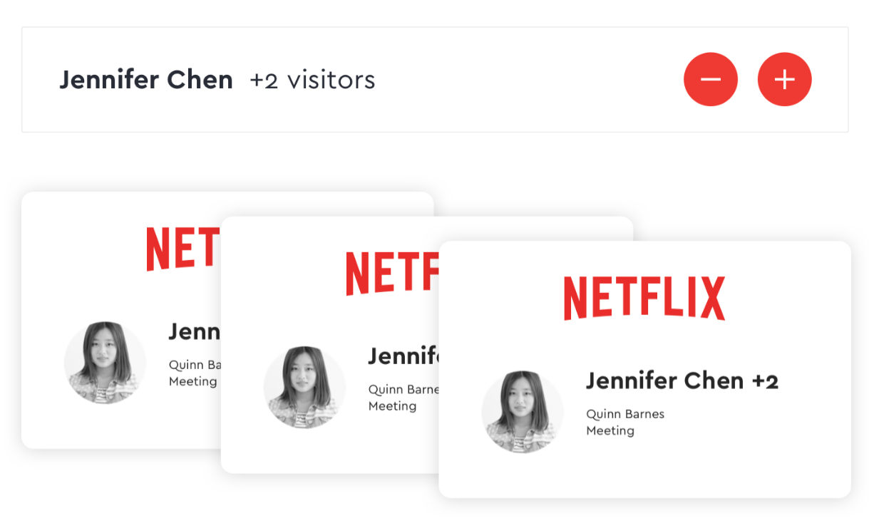 Example of a visitor badge