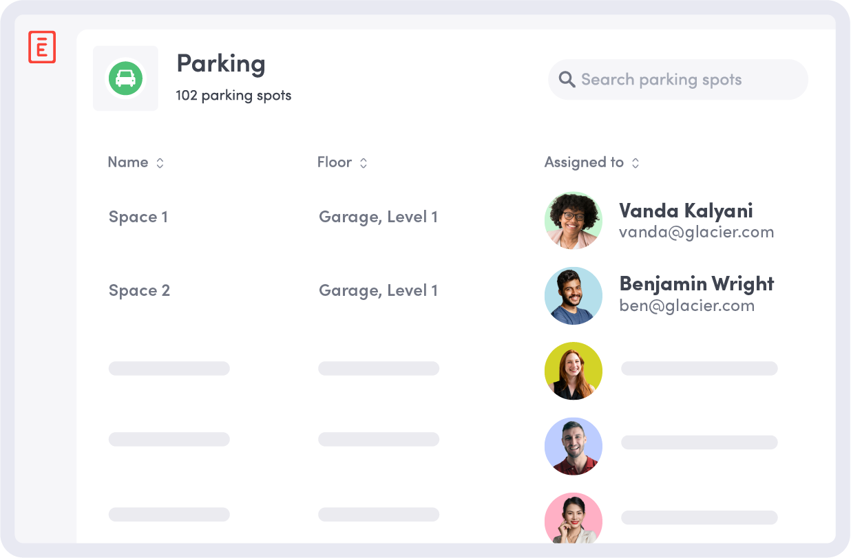 Parking assignments in Envoy Parking