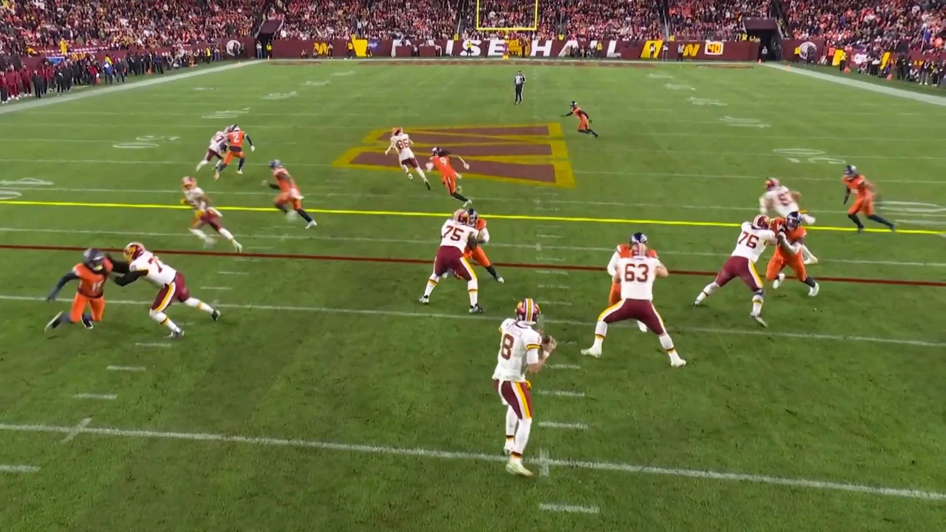 Still image from a Washington Commanders game.