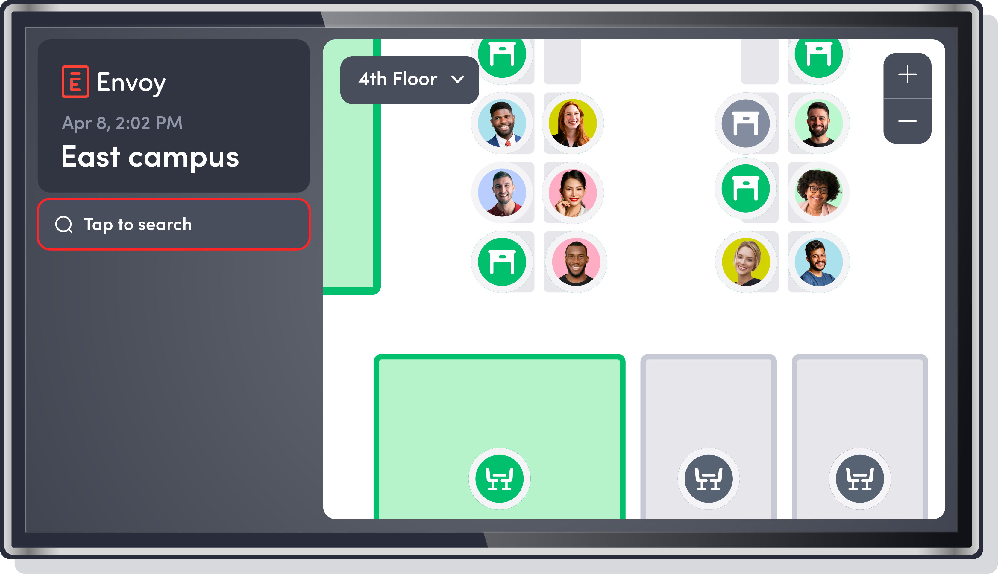 Envoy Maps on Screens for a campus