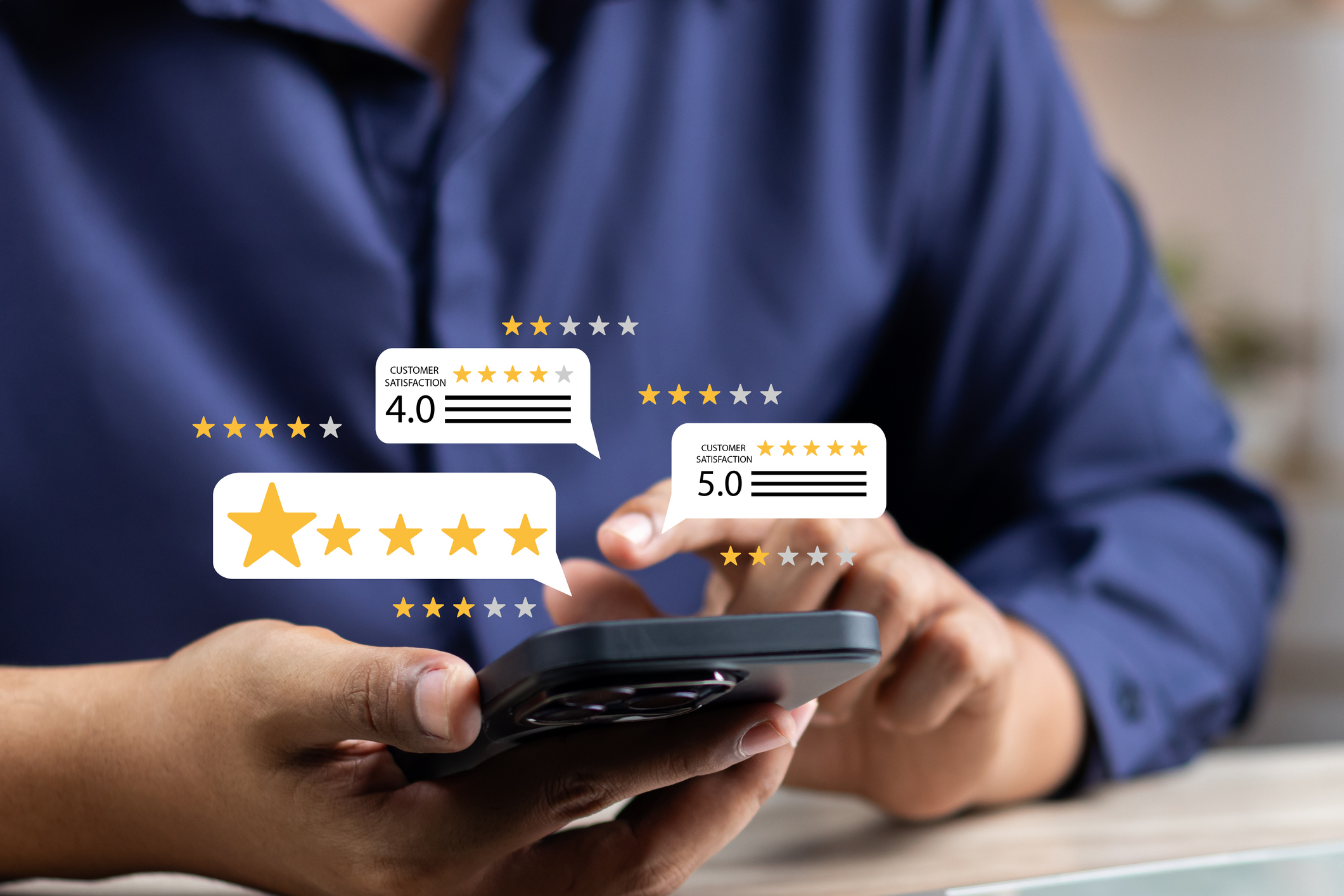 Client rates service.