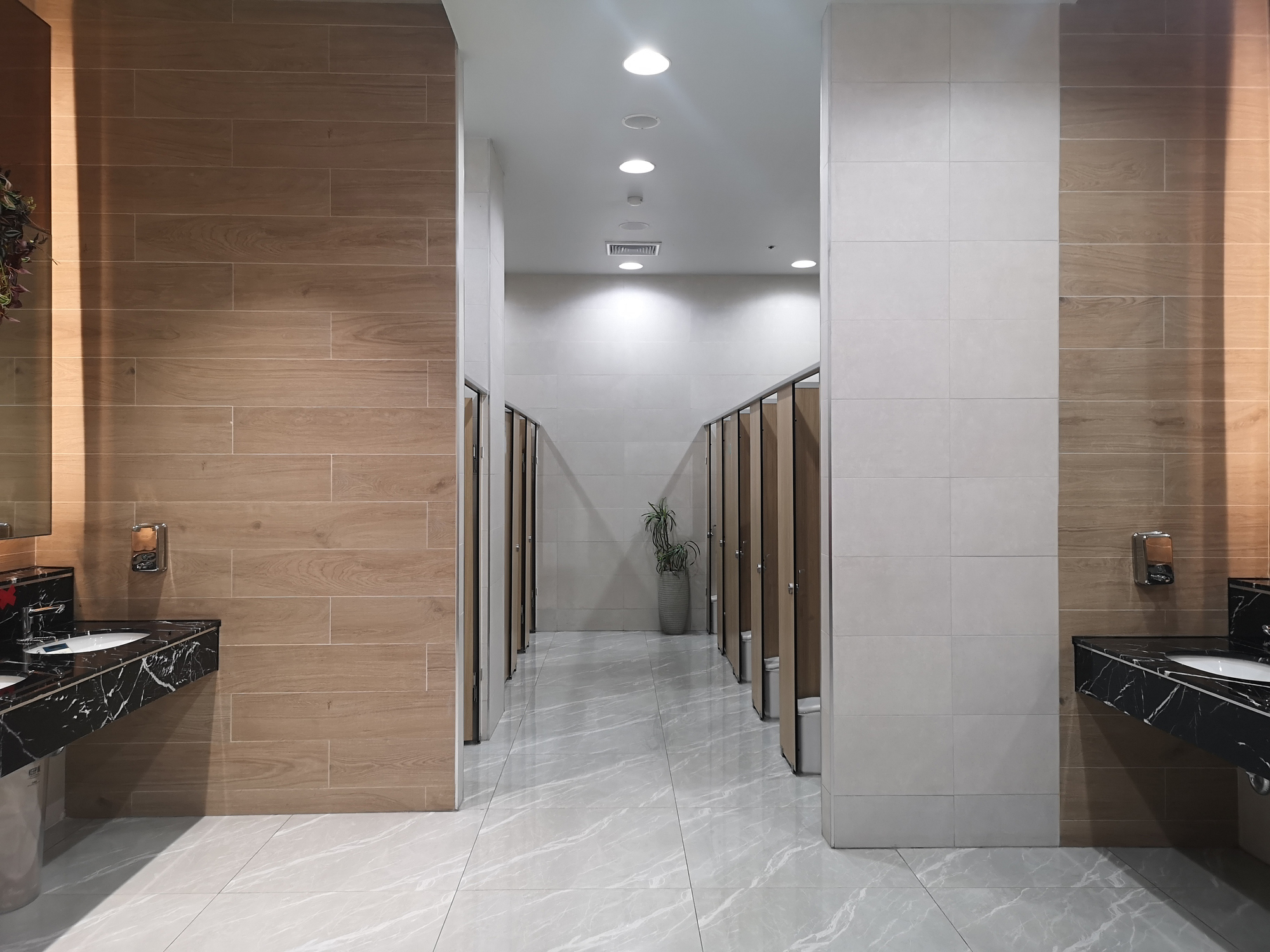 Commercial bathroom plumbing project by Matrix Mechanical in Saint John