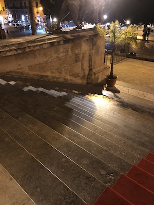 Massimo theater in Palermo steps