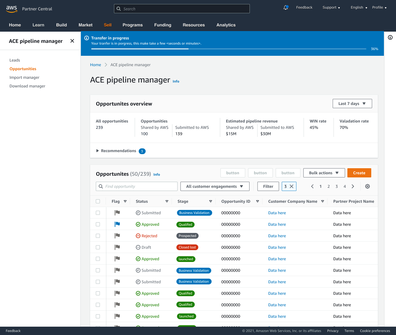 Opp transfer process