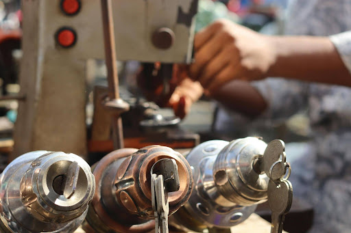 Locksmith business handling lock repair and key services with AI-powered customer support and call answering systems