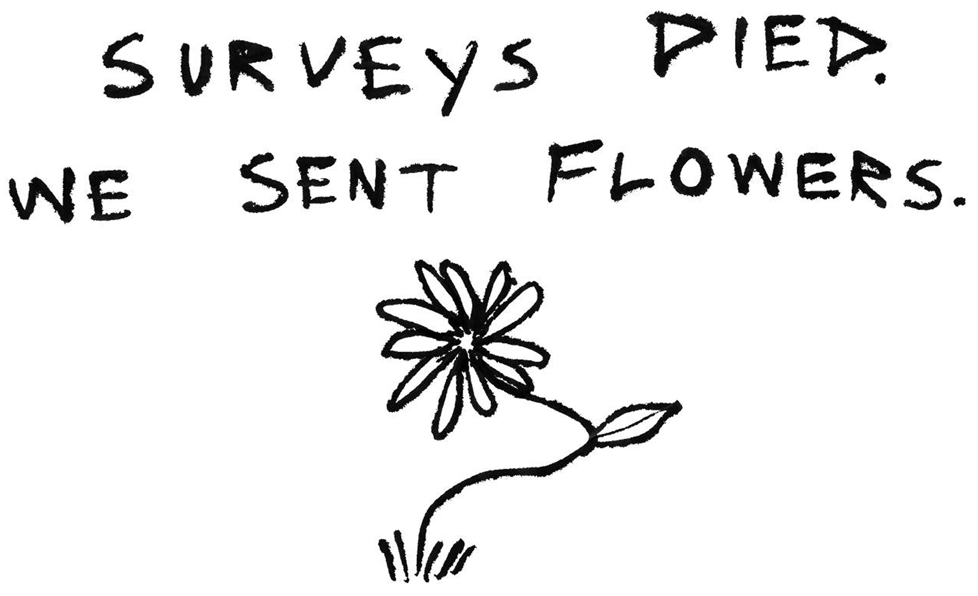 Surveys died. We sent flowers.