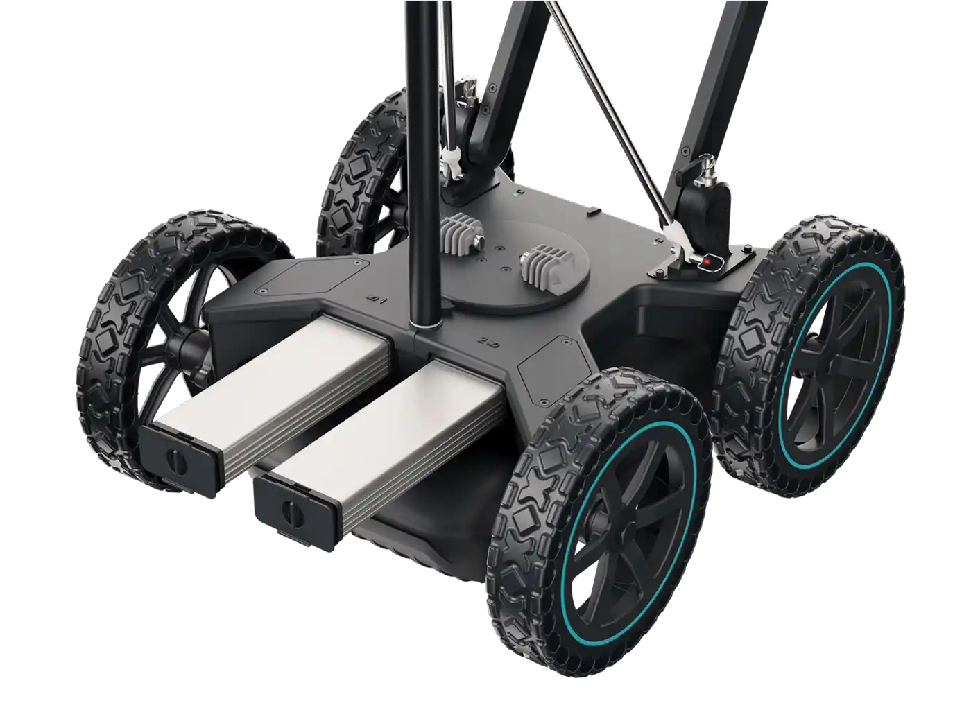 GS8000 with open battery compartments.