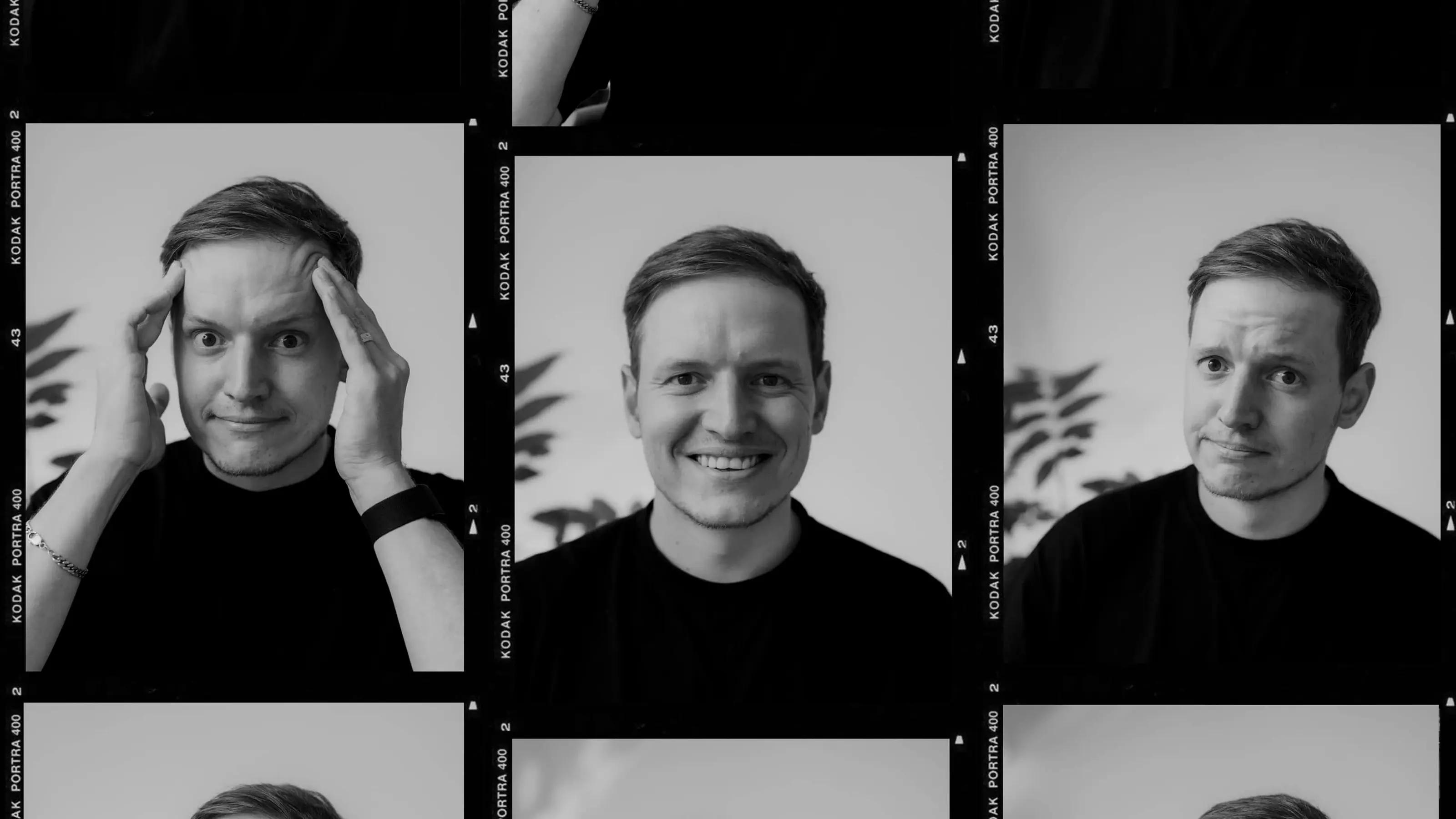 A collection of portraits featuring different facial expressions