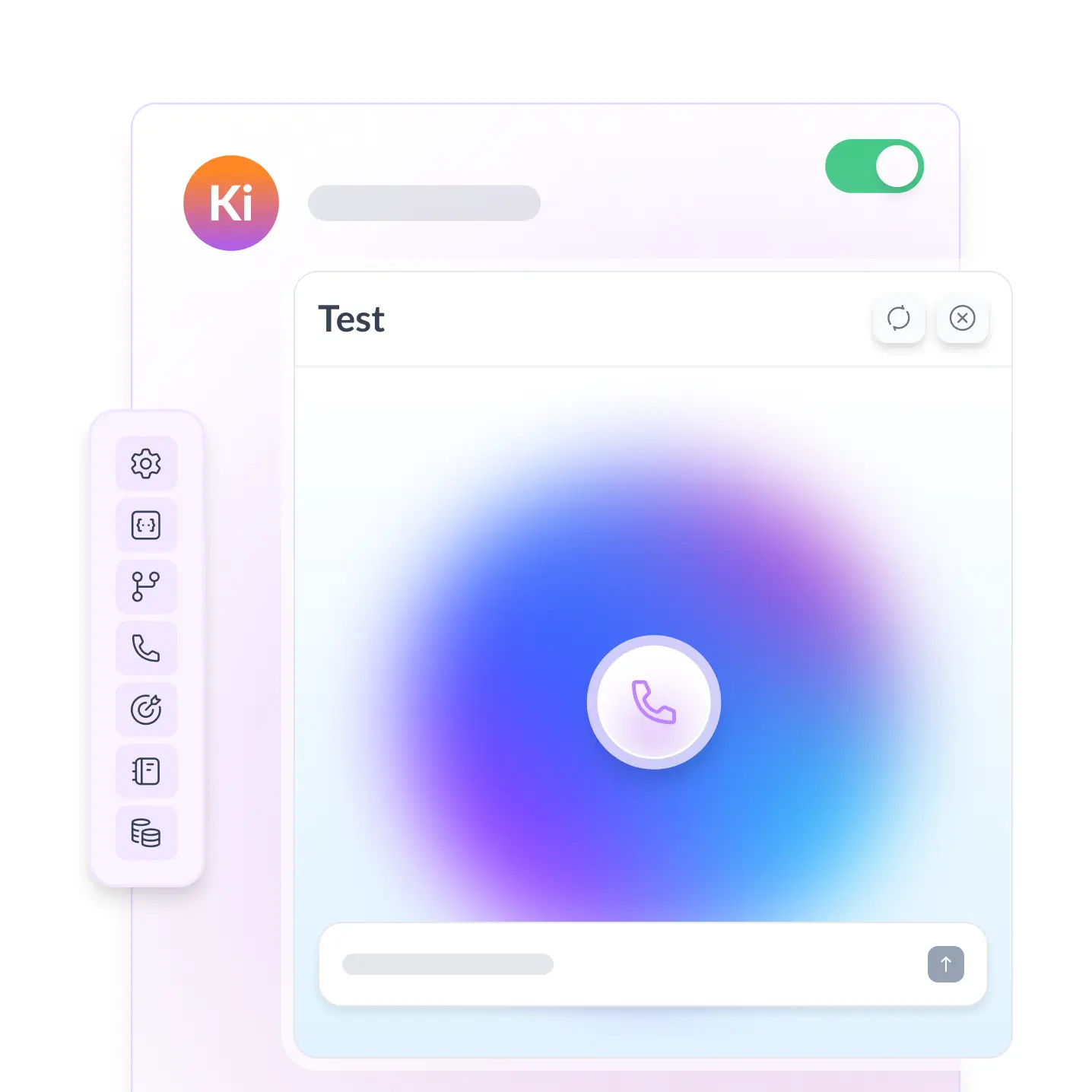 Testanruf mit dem Zeeg KI Telefonassistenten für Anwaltskanzleien direkt im Tool durchgeführt.