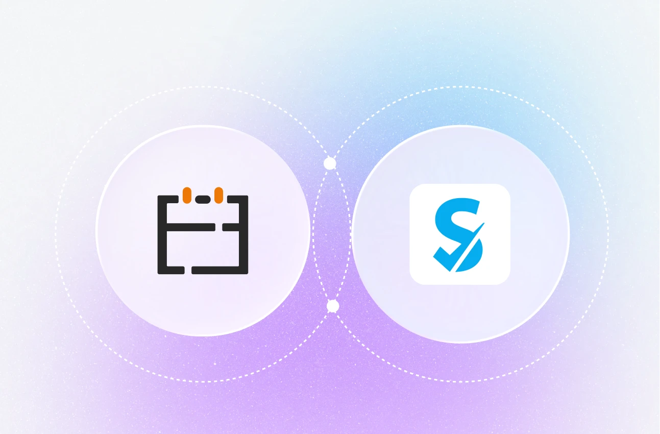 Zeeg logo and SimplyBook.me logo