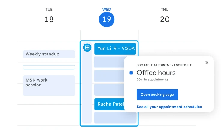 Google Calendar - Kalenderansicht