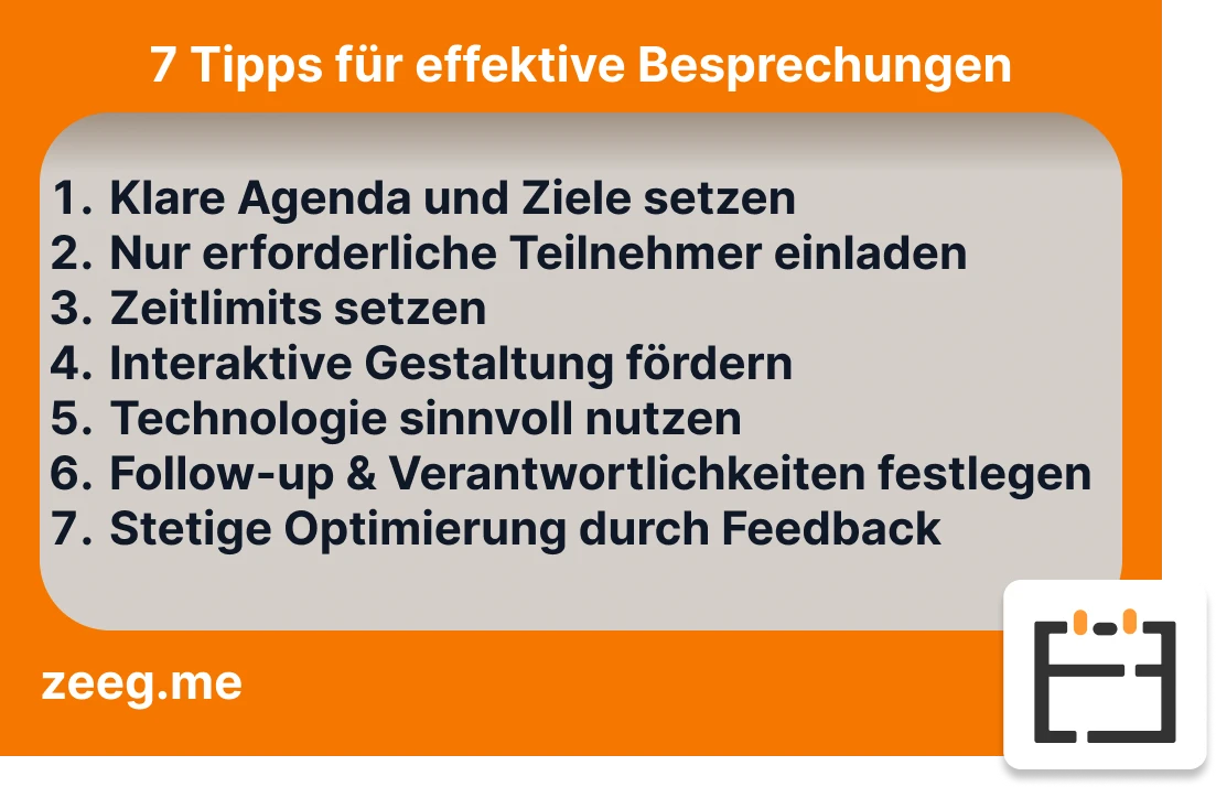 7 Tipps für effektive Besprechungen