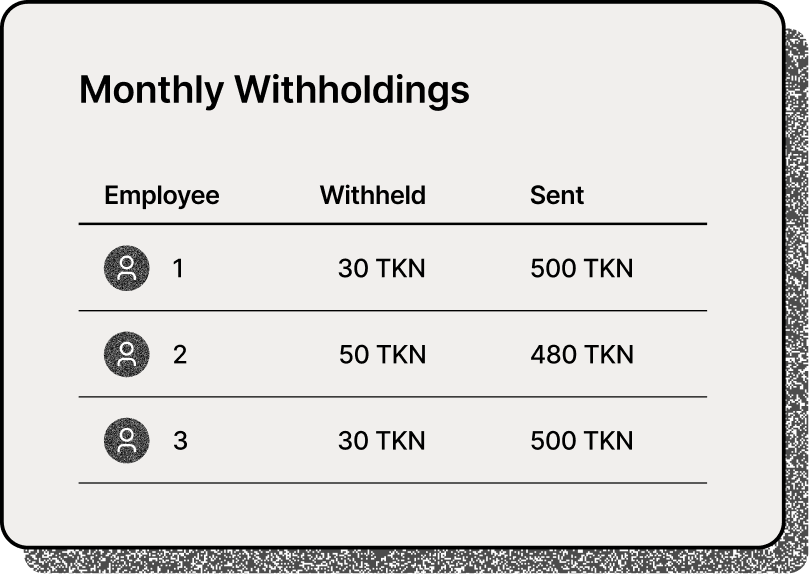 Tax Withholdings