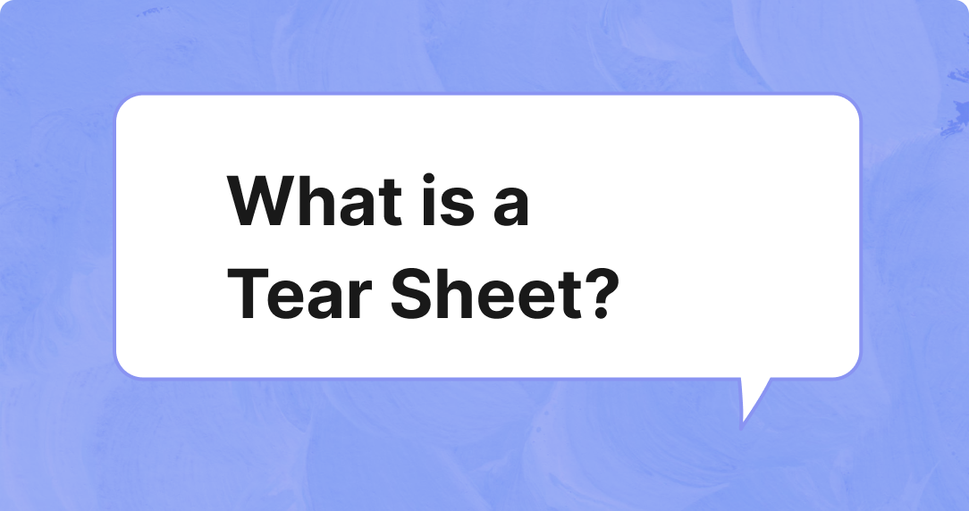 What Is a Tear Sheet?
