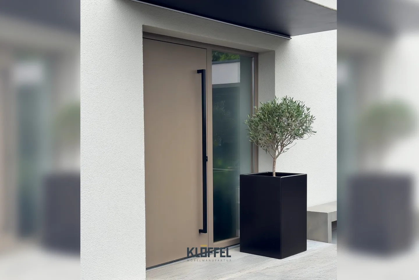 Braune Haustüre, Schreinerei, Klöffel, Thundorf