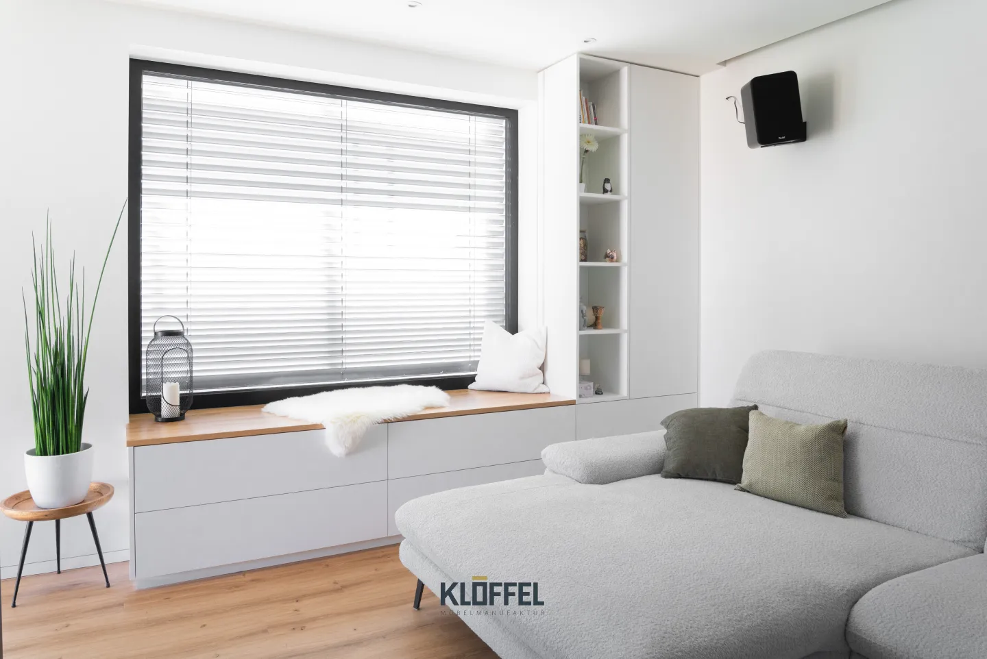 Sitzfenster, weiß, Klöffel, Schreinerei, modern