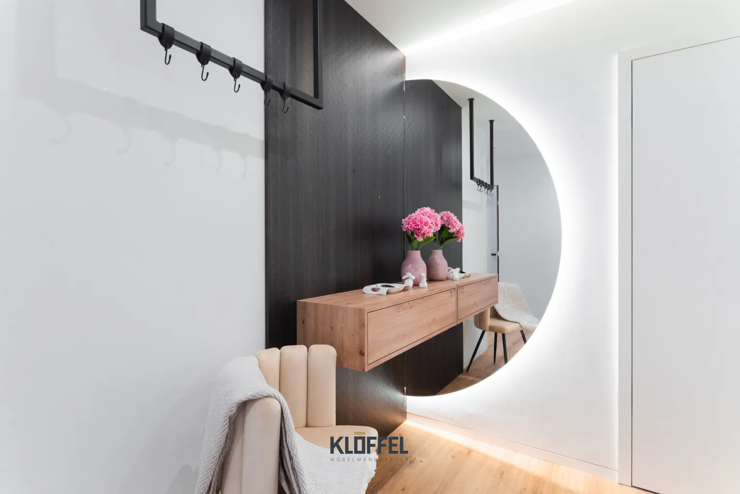 Garderobe mit Spiegel, modern, Schreinerei, Klöffel, Thundorf