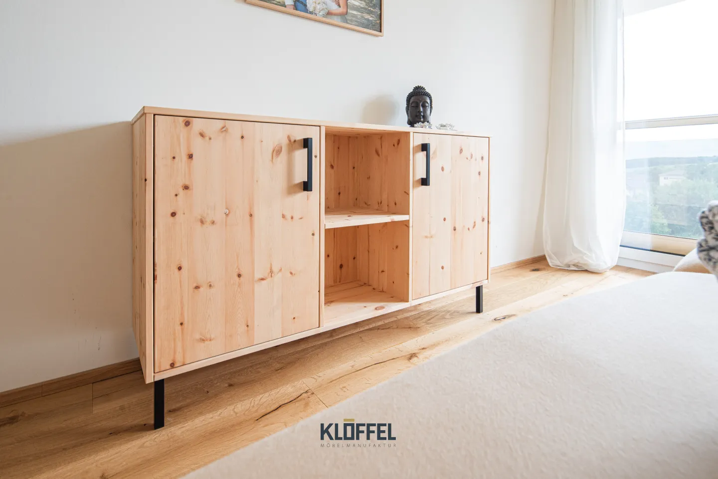 Fichte, Möbel, modern, schwarze Griffe, Schreinerei, Klöffel, Thundorf