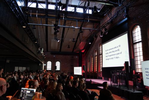 Maria talking Gazing into the Ideas of the Future