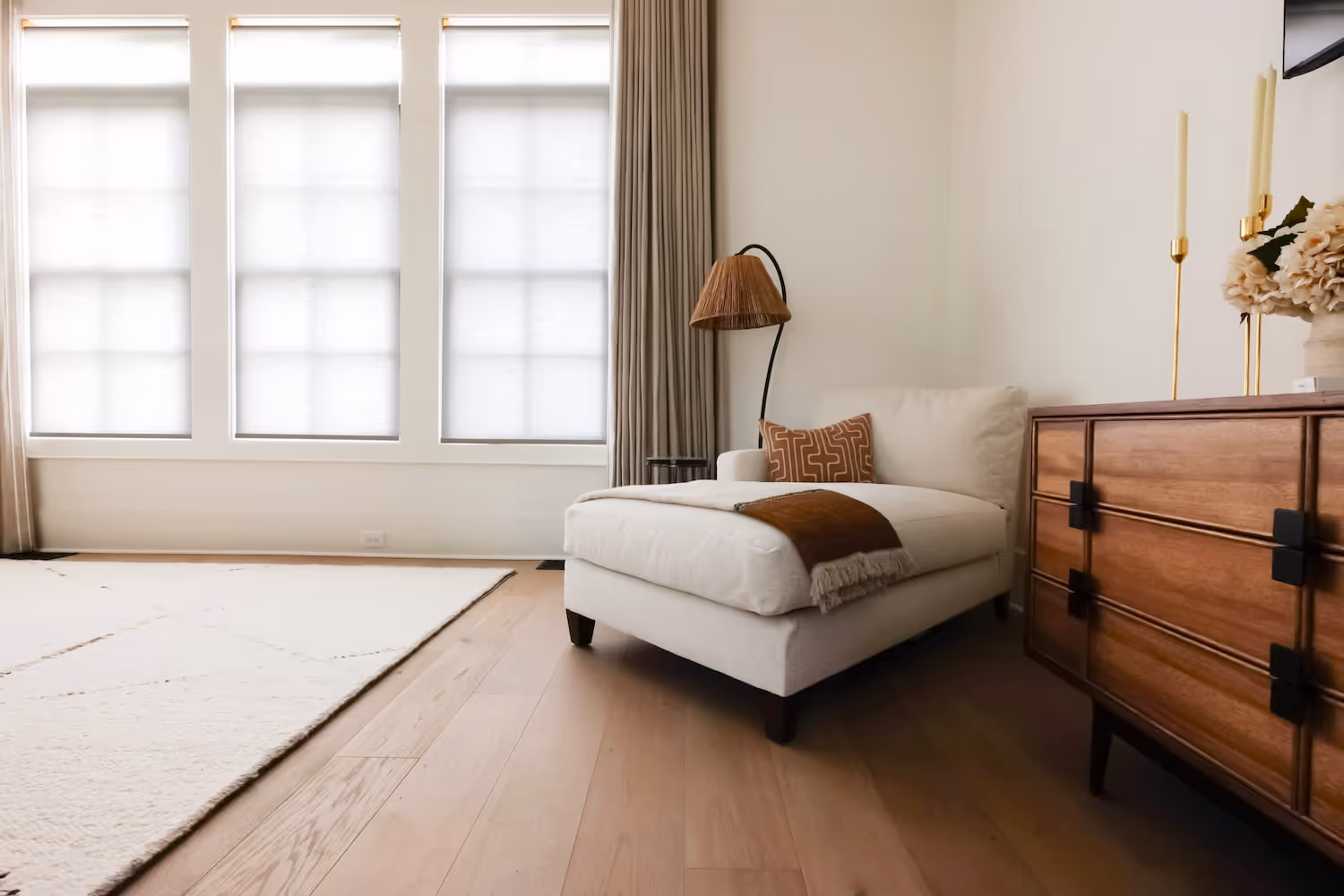 Electric blackout blinds for bedroom windows providing complete darkness