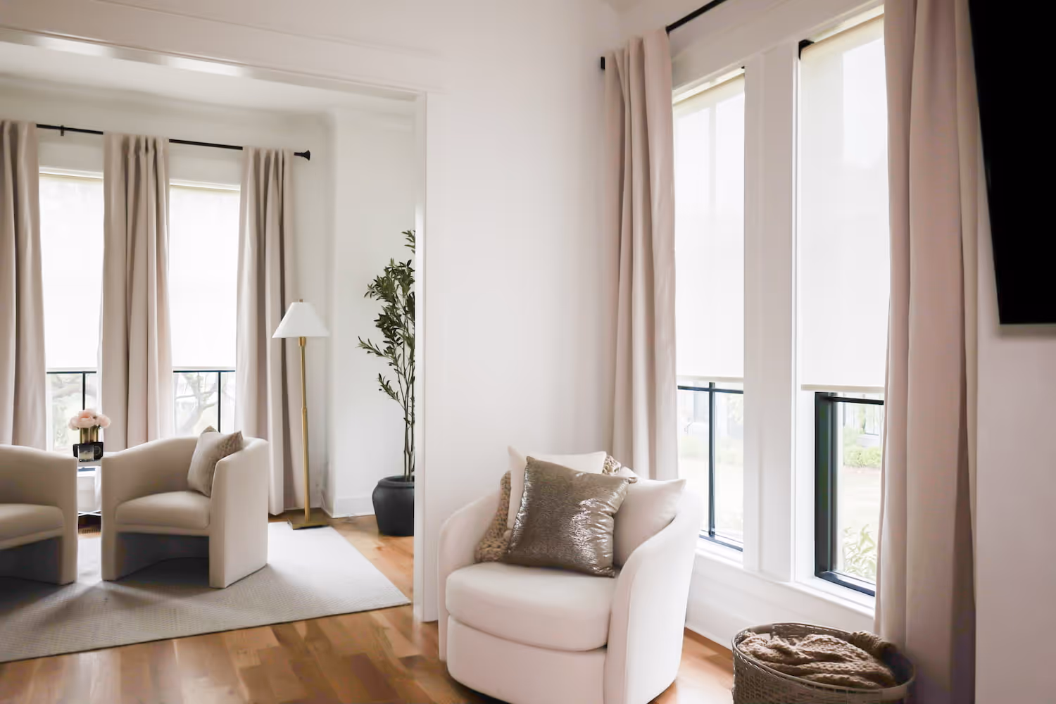 Blackout roller shades for nursery windows with quiet motor