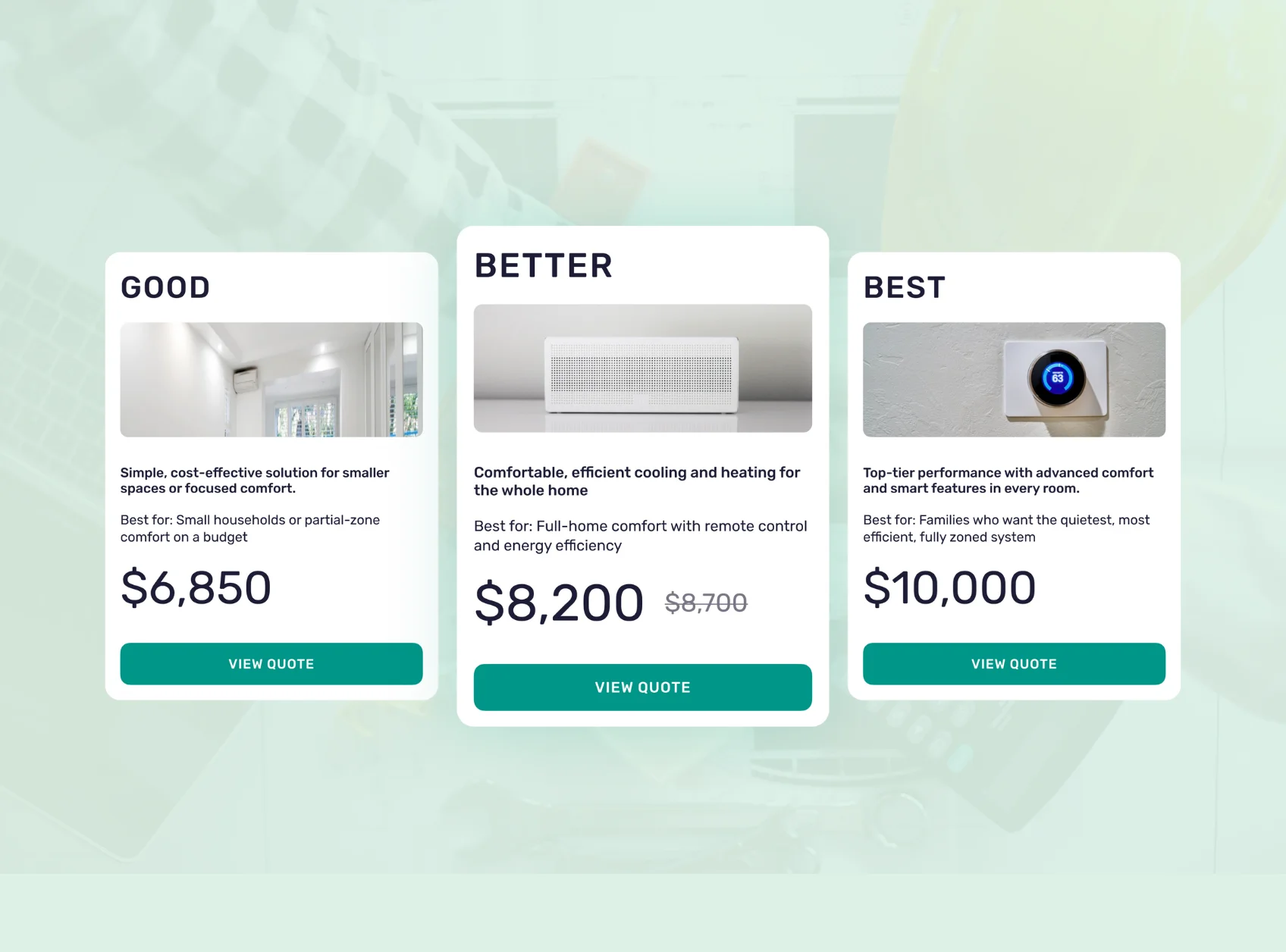 Aalto mobile app UI with two home listings and a title at the top saying 12 new matches