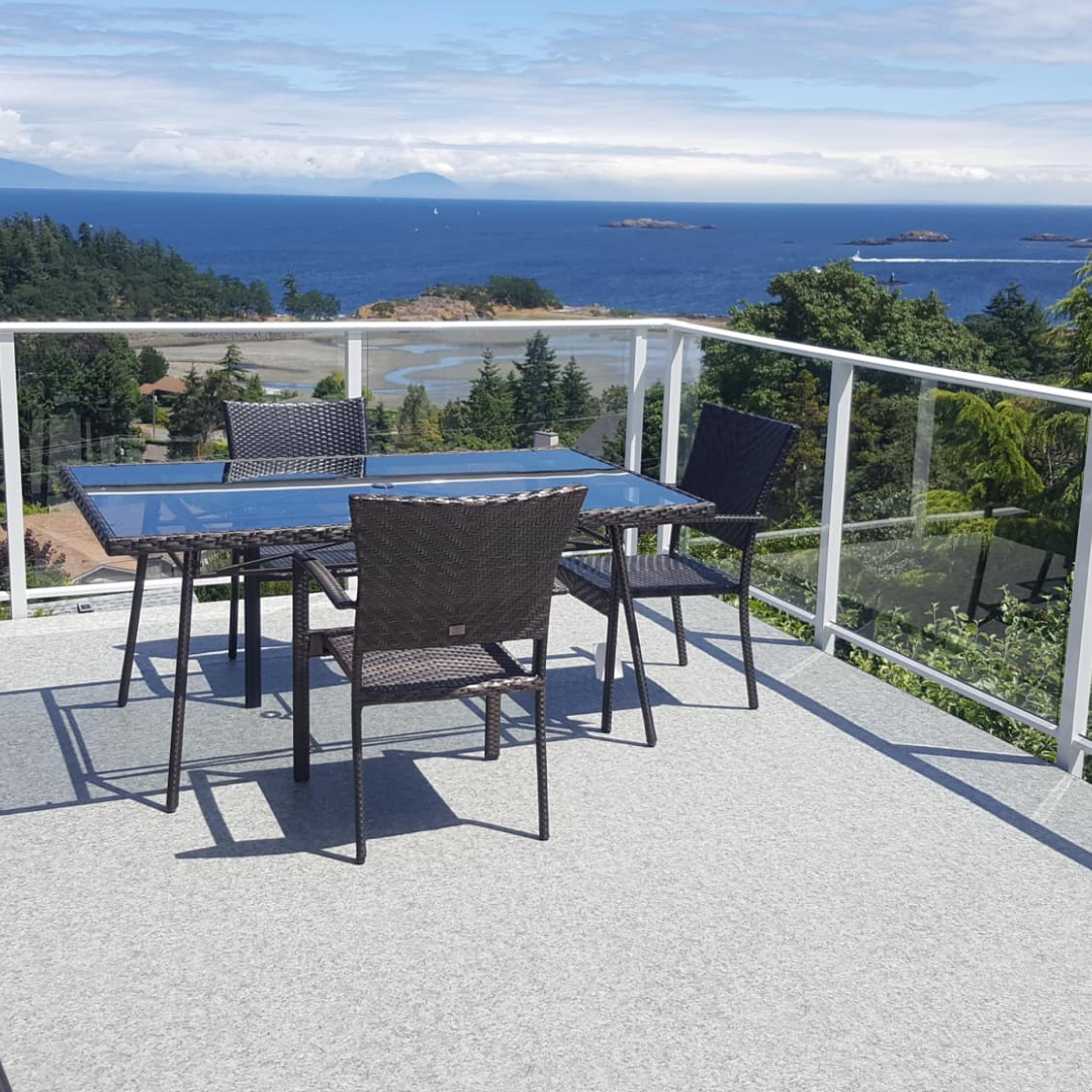 Framed glass railings