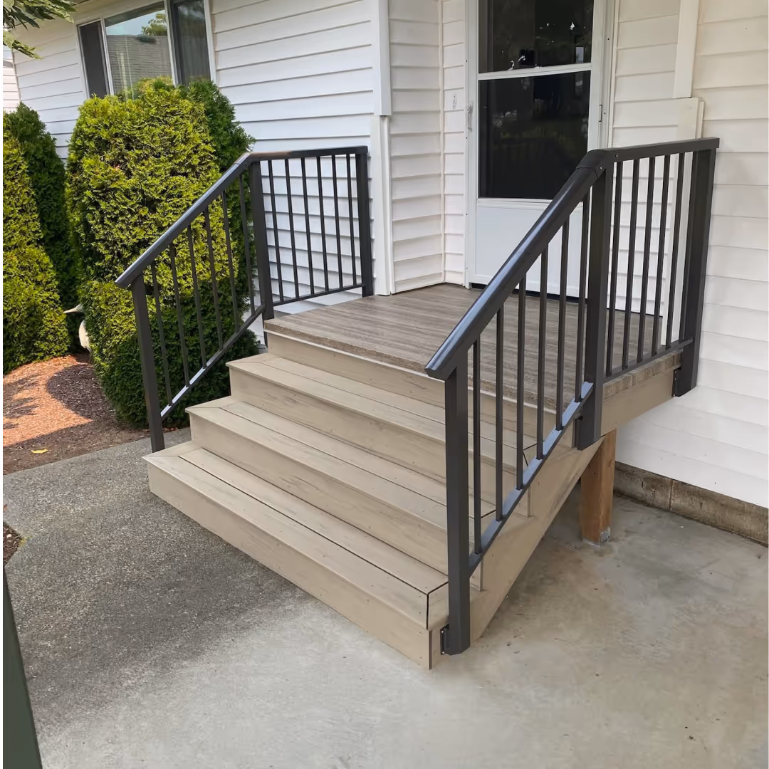 Picket railing installer