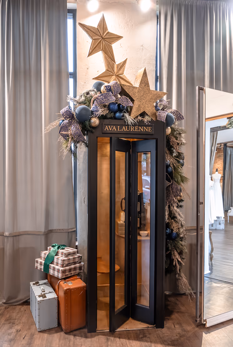 Bridal store Greenville SC showcasing designer wedding dresses and elegant décor