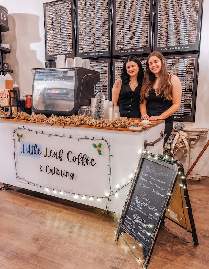 Coffee bar at the leading bridal shop in Greenville SC