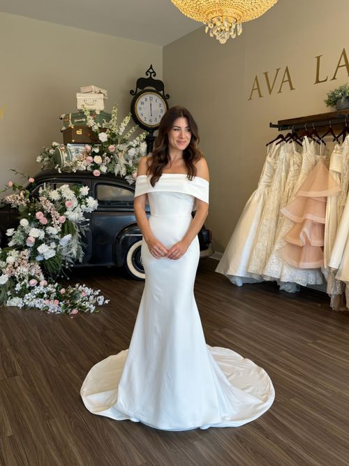 Bridal appointment at wedding dress shop Greenville SC showcasing wedding dresses Greenville SC