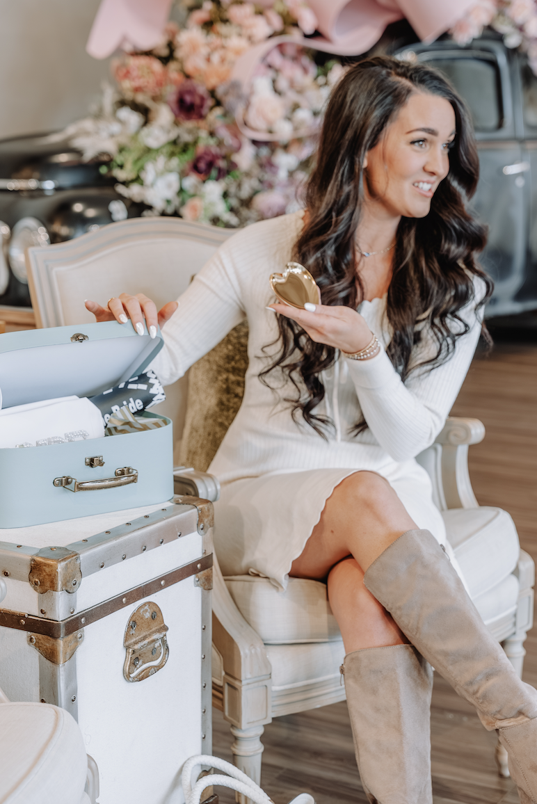 Interior of wedding dress shop Greenville SC filled with wedding dresses Greenville SC