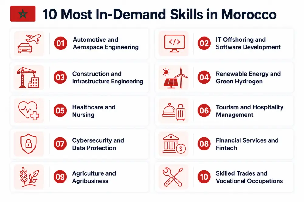 10 Key Skills in Demand Across Morocco's Job Market