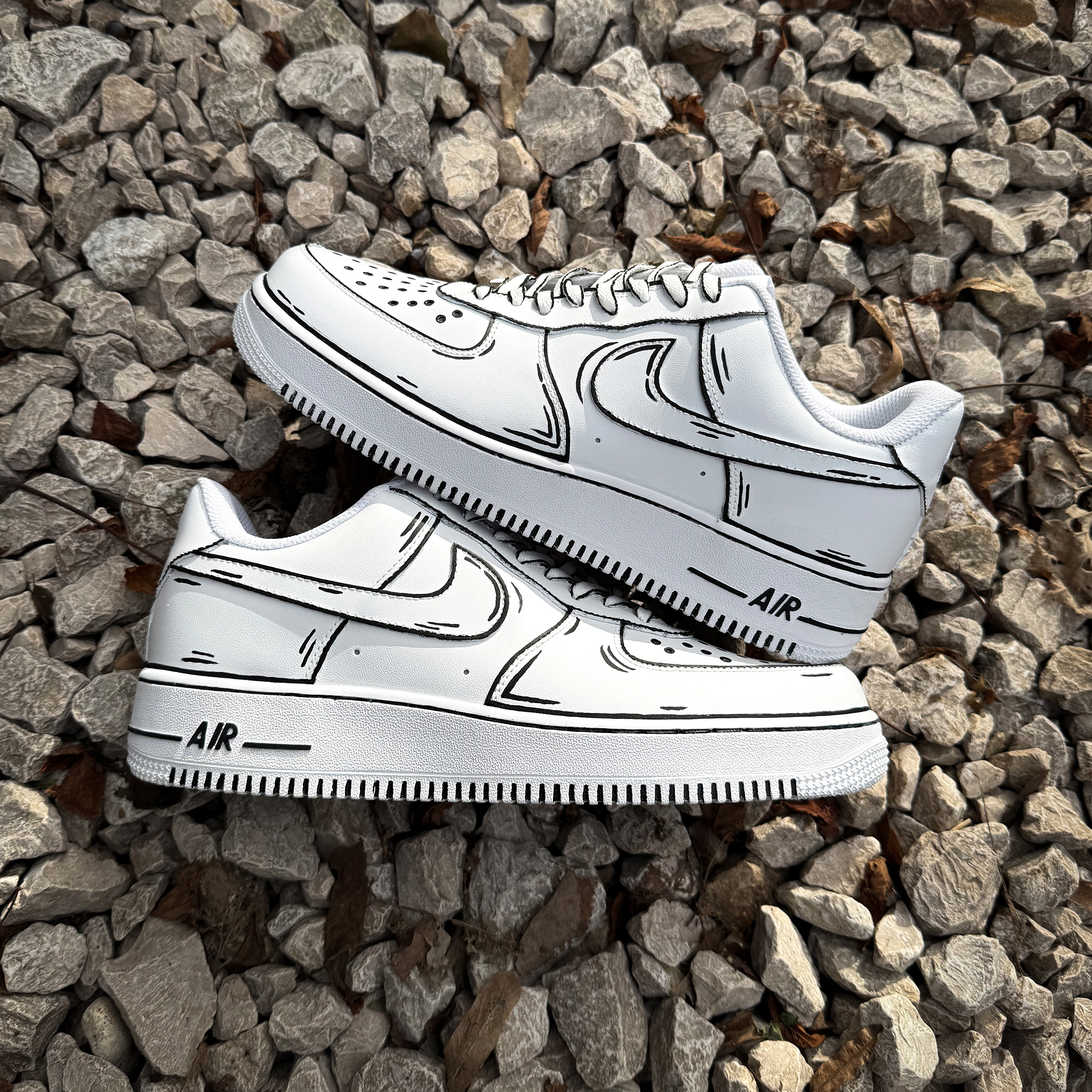 Air Force 1 Cartoon Sketch Custom