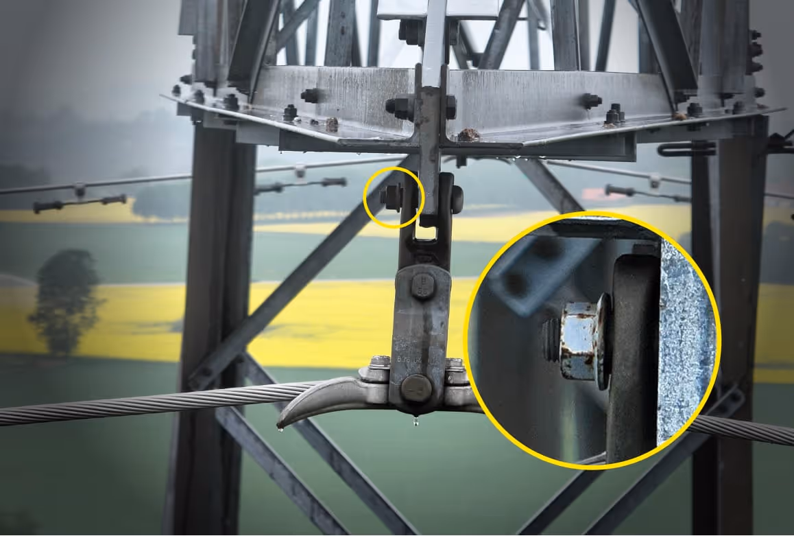 Detailed power inspection using drones to spot corrosion