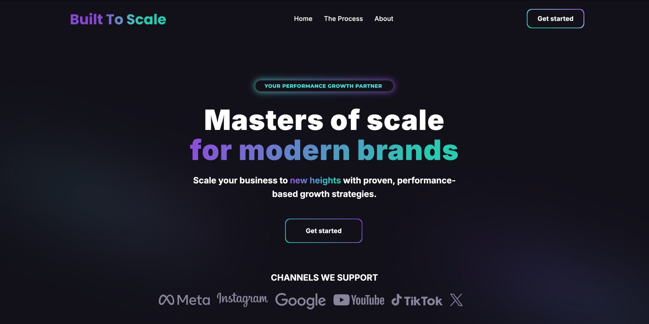 Built To Scale Logo on black background