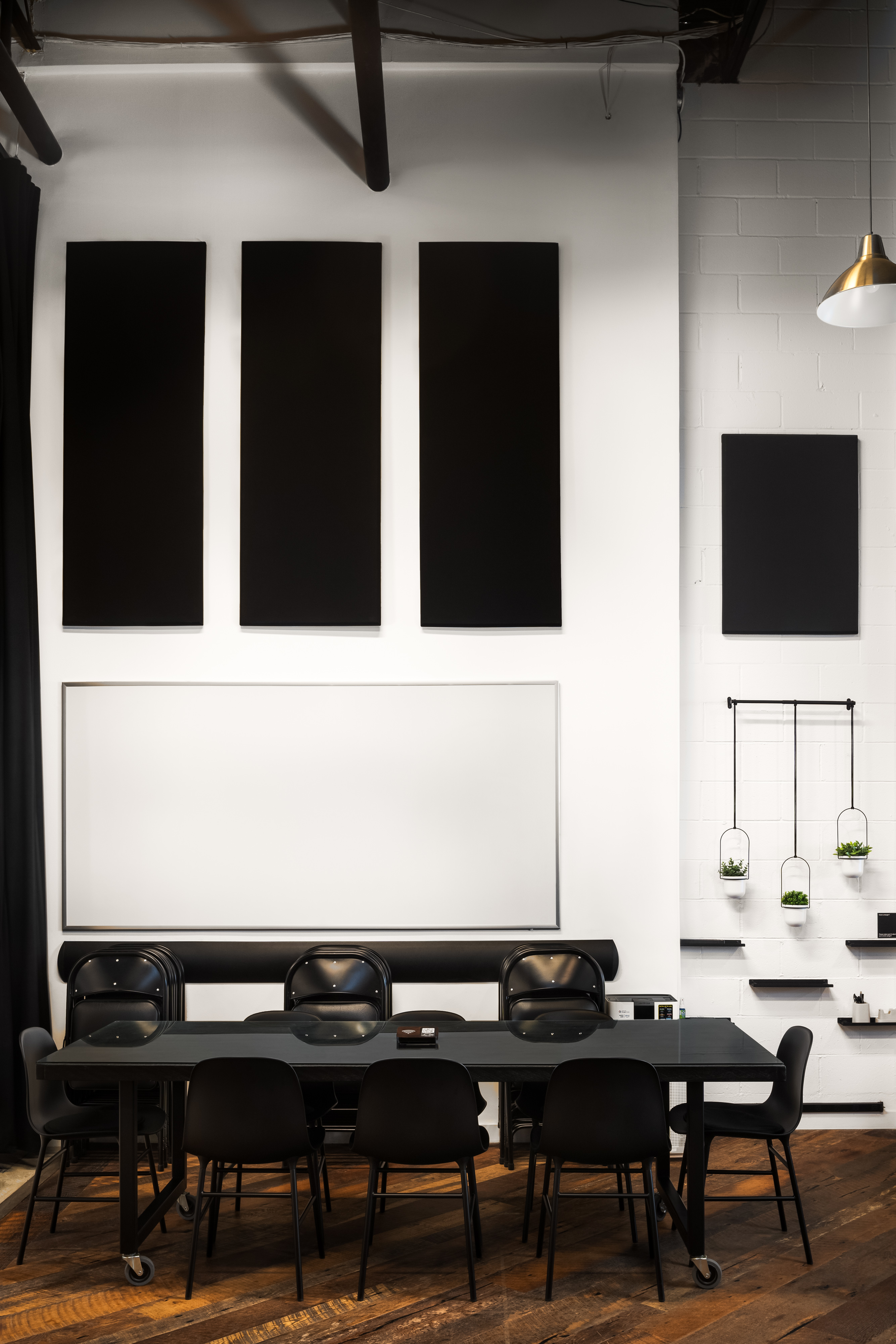 Dining table with seating area