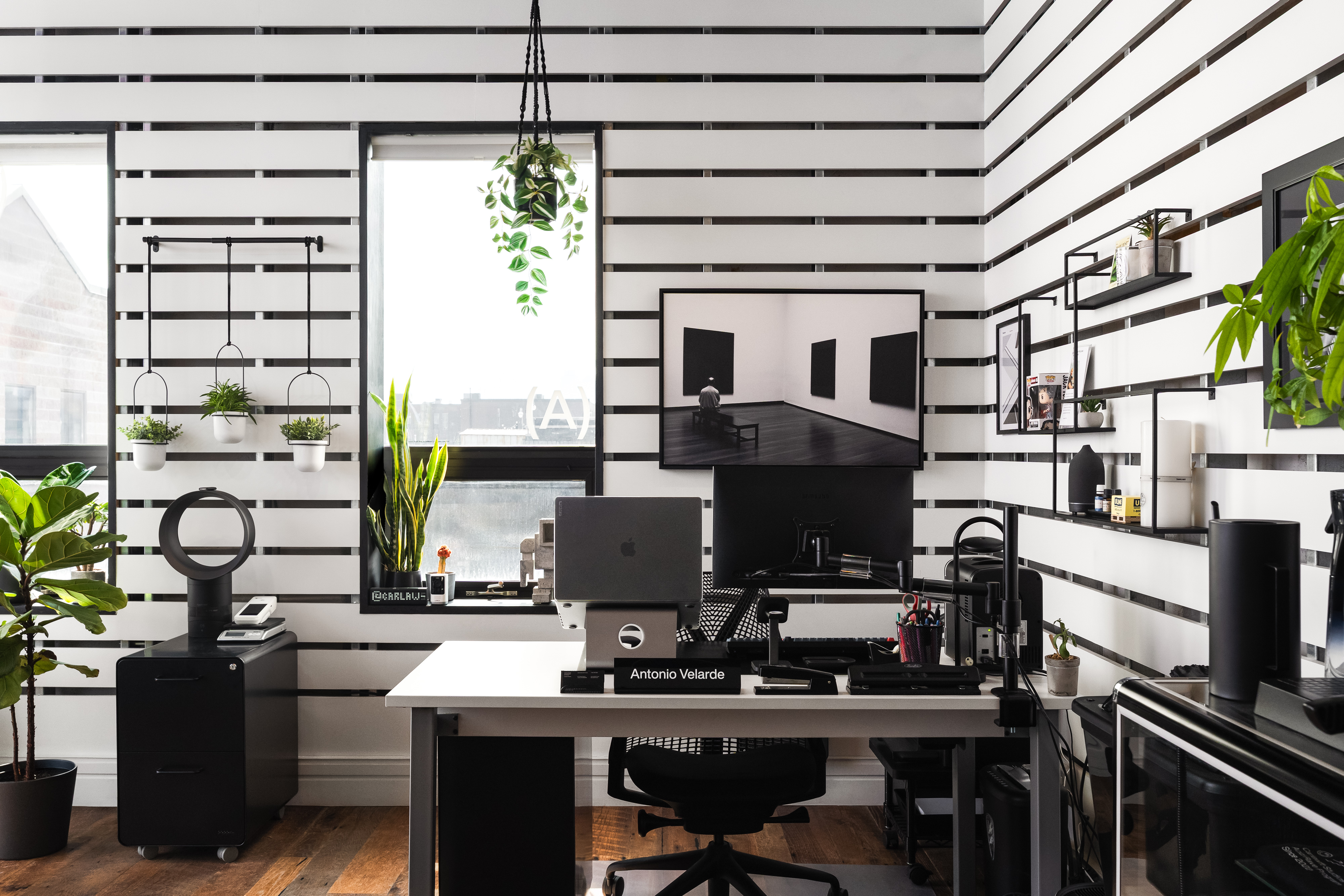 Antonio's desk in office area