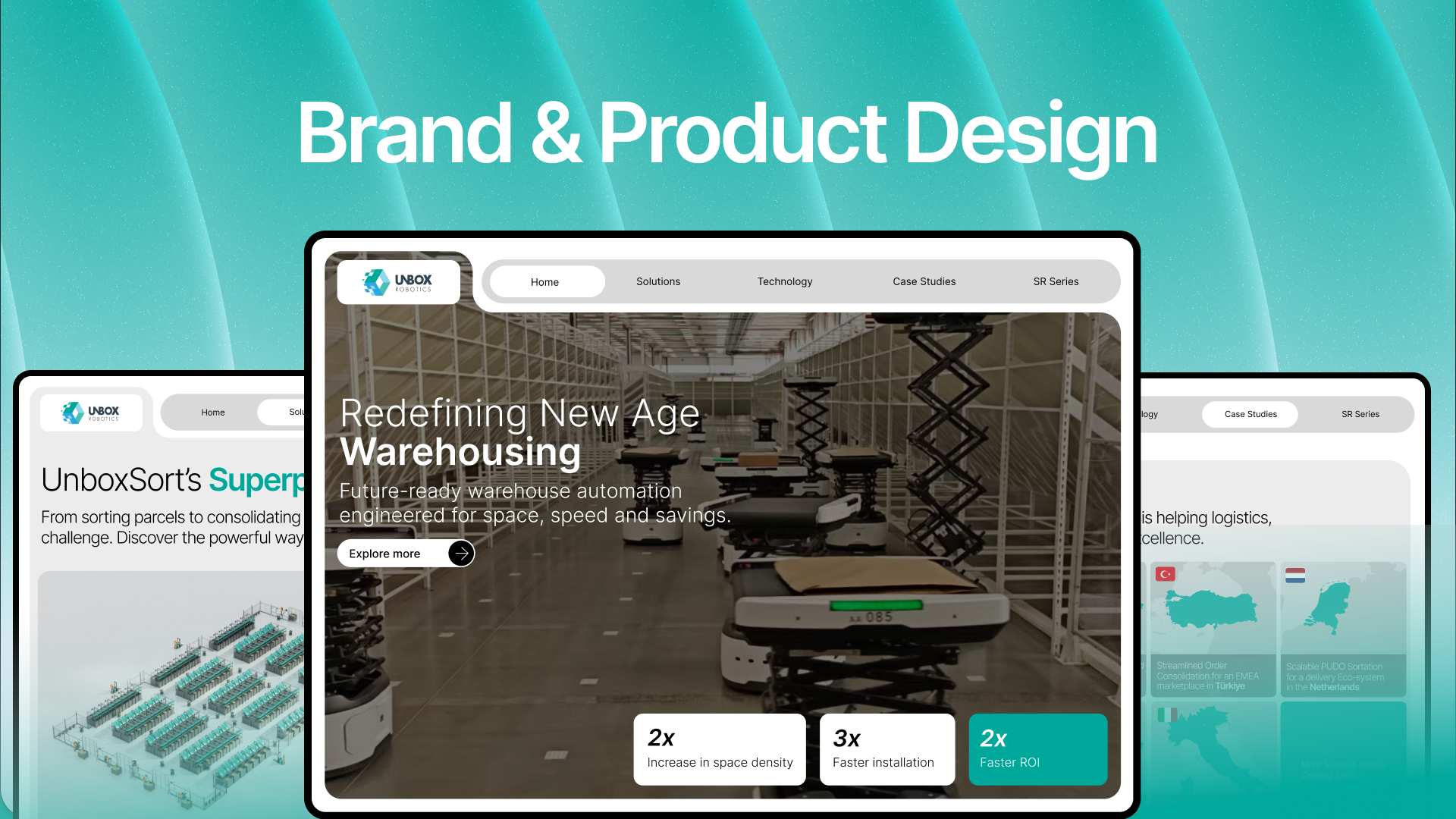 Unbox Robotics website design by Hyve Studio