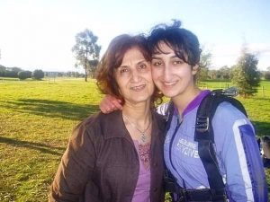 Gabriela Georges with her Mum, on her 18th birthday.