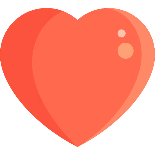 Red heart shape illustration.