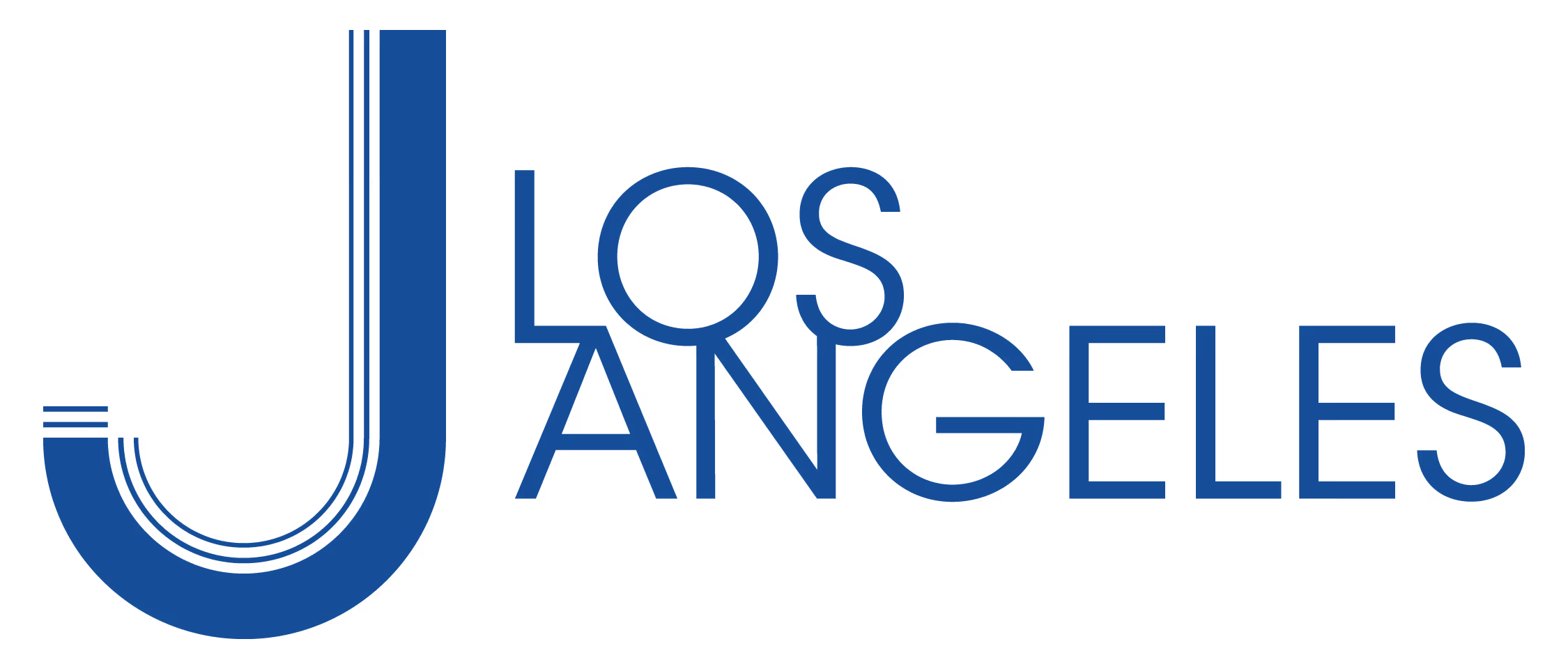 Stylized blue letter J followed by the text Los Angeles in blue.