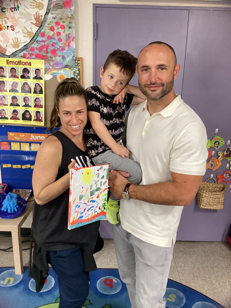 Family of parents & student at JLA Preschool in Mid City Los Angeles